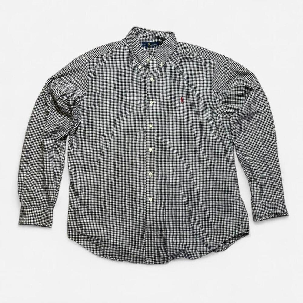 Polo Ralph Lauren Classic Fit Check Button Up Long Sleeve Size XL